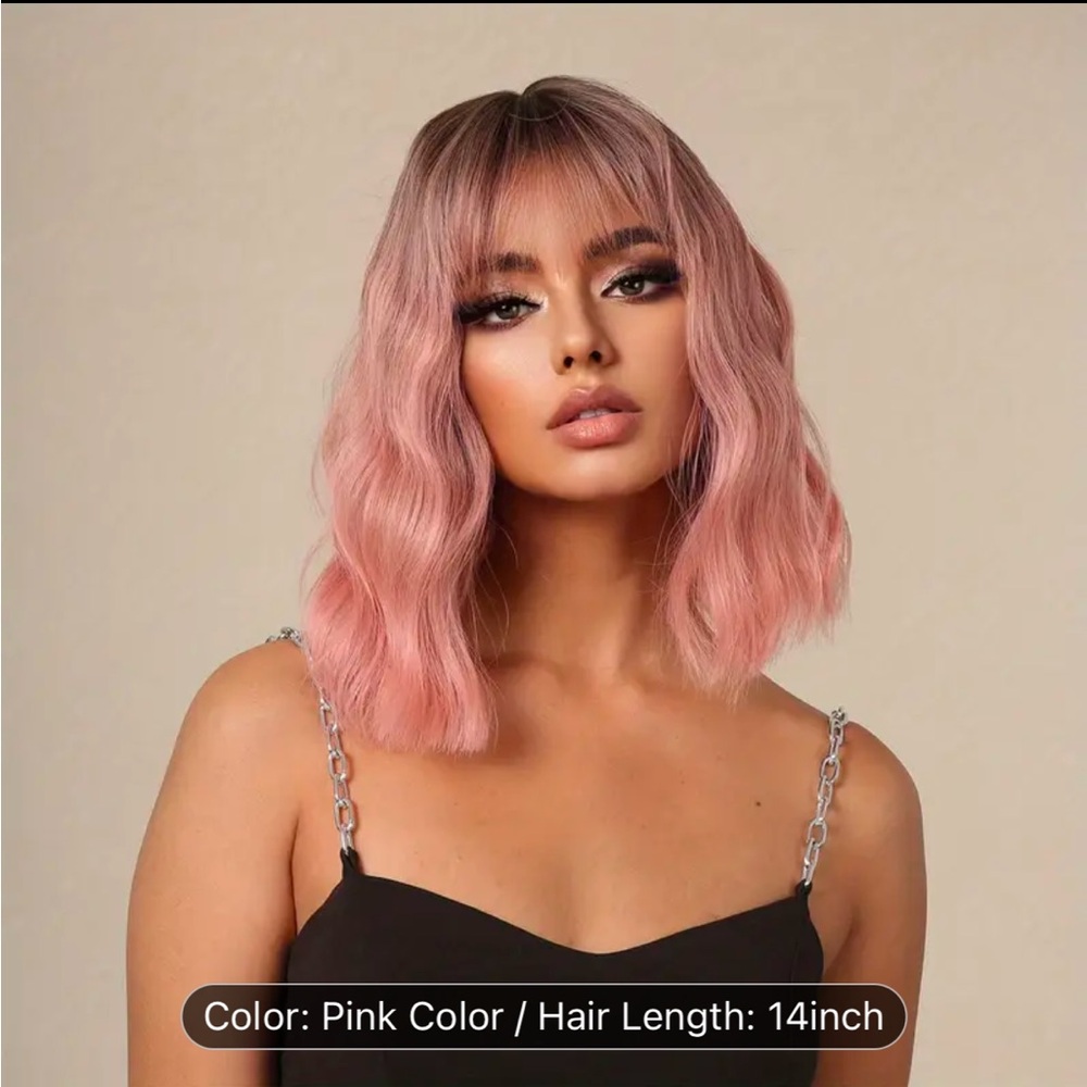 Rose degrade wig